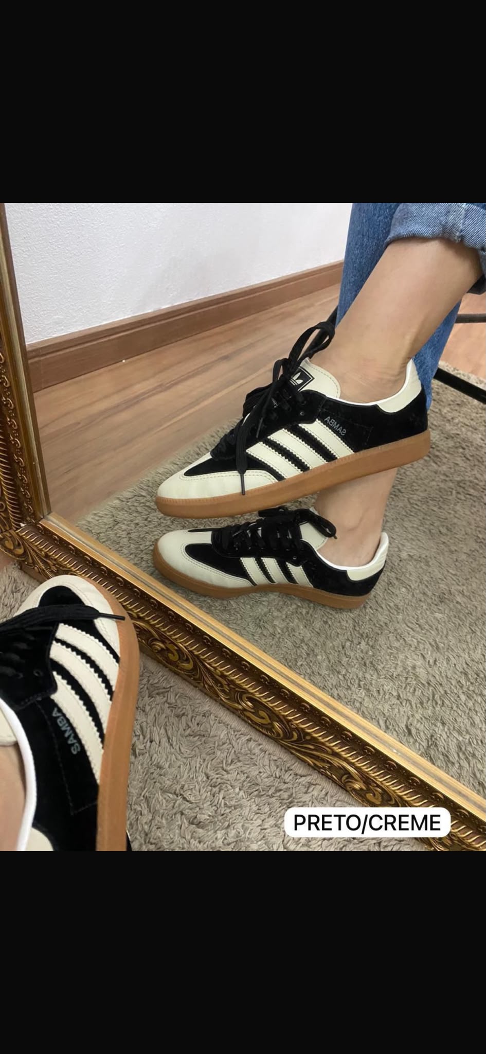 Samba negro con beige