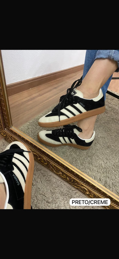 Samba negro con beige