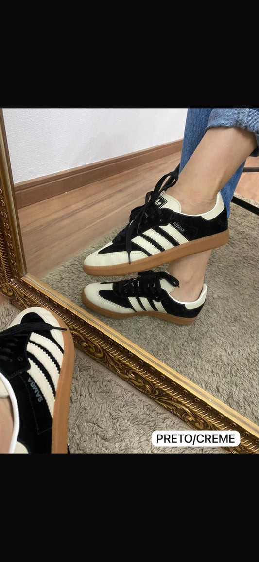 Samba negro con beige